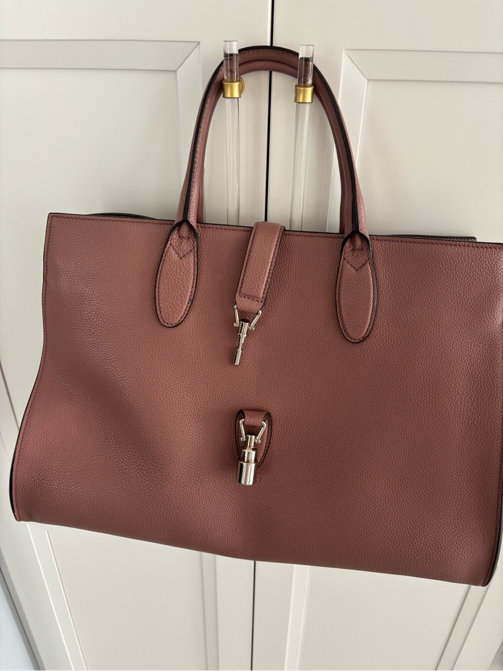 Women’s Structured Tote Bag in Mauve
